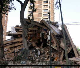 A general view of a collapsed building after earthquakes hit the country, in Caracas, Venezuela, June 25, 2026. REUTERS/Leonardo Fernandez Viloria