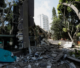 A view of the remains of a building damaged by earthquakes that hit the country, in Caracas, Venezuela, June 25, 2026. REUTERS/Fausto Torrealba