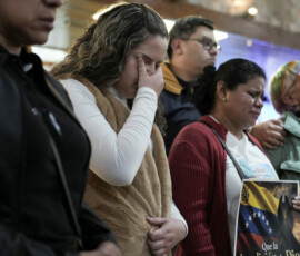 People attend a Mass to pray for those affected by earthquakes in Venezuela and for the Venezuelan people, in Bogota, Colombia, June 25, 2026. REUTERS/Nathalia Angarita