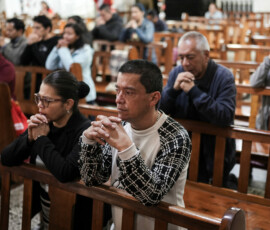 People attend a Mass to pray for those affected by earthquakes in Venezuela and for the Venezuelan people, in Bogota, Colombia, June 25, 2026. REUTERS/Nathalia Angarita
