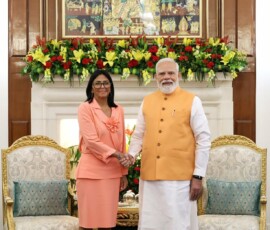 PM Modi held wide-ranging discussions with Acting President Delcy Rodríguez of Venezuela
