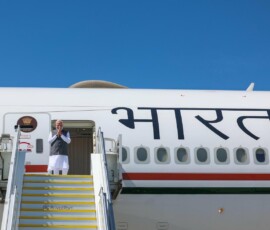 PM Modi has landed in Geneva enroute to Evian to participate in the G7 summit