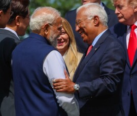 PM Modi interacted with the G7 leaders before the start of the proceedings at the G7 Summit in Evian