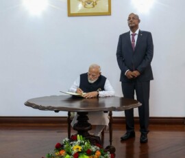 PM Narendra Modi held official talks with President Dr. Patrick Herminie of Seychelles at the State House