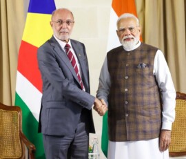 PM Modi met the Leader of the Opposition of Seychelles, Bernard Georges, during his visit to Seychelles