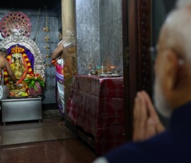 PM Narendra Modi offered prayers at the Arulmigu Navasakthi Vinayagar Temple in Victoria, Seychelles