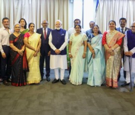 PM Modi interacted with select members of the Indian diaspora and friends of India in Seychelles