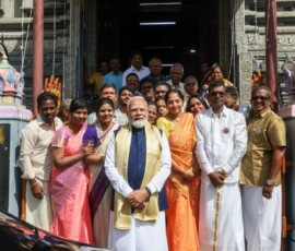 PM Modi appreciated the Seychelles Hindu Kovil Sangam for their efforts towards the building of the Arulmigu Navasakthi Vinayagar Temple in Seychelles
