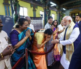 PM Modi appreciated the Seychelles Hindu Kovil Sangam for their efforts towards the building of the Arulmigu Navasakthi Vinayagar Temple in Seychelles