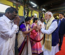 PM Modi appreciated the Seychelles Hindu Kovil Sangam for their efforts towards the building of the Arulmigu Navasakthi Vinayagar Temple in Seychelles