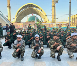 Members of the Basij paramilitary forces gather on the day international delegates participate in a farewell ceremony for Iran's late Supreme Leader Ayatollah Ali Khamenei, who was killed on February 28 during Israeli and U.S. airstrikes on Iran, at the Imam Khomeini Grand Mosalla in Tehran, Iran July 3, 2026. Picture taken using a mobile phone. Majid Asgaripour/WANA (West Asia News Agency) via REUTERS ATTENTION EDITORS - THIS PICTURE WAS PROVIDED BY A THIRD PARTY. ISRAEL OUT. NO COMMERCIAL OR EDITORIAL SALES IN ISRAEL. NO ACCESS FOR ISRAELI MEDIA. NO USE BBC PERSIAN. NO USE VOA PERSIAN. NO USE MANOTO. NO USE IRAN INTERNATIONAL. NO USE RADIO FARDA. DIGITAL: NO USE BBC PERSIAN. NO USE VOA PERSIAN. NO USE MANOTO. NO USE IRAN INTERNATIONAL. NO USE RADIO FARDA.