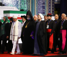 People walk past the coffins of Iran's late Supreme Leader Ayatollah Ali Khamenei and his family members, on the day international delegates participate in a farewell ceremony for Khamenei, who was killed on February 28 during Israeli and U.S. airstrikes on Iran, at the Imam Khomeini Grand Mosalla in Tehran, Iran July 3, 2026. Majid Asgaripour/WANA (West Asia News Agency) via REUTERS ATTENTION EDITORS - THIS PICTURE WAS PROVIDED BY A THIRD PARTY. ISRAEL OUT. NO COMMERCIAL OR EDITORIAL SALES IN ISRAEL. NO ACCESS FOR ISRAELI MEDIA. NO USE BBC PERSIAN. NO USE VOA PERSIAN. NO USE MANOTO. NO USE IRAN INTERNATIONAL. NO USE RADIO FARDA. DIGITAL: NO USE BBC PERSIAN. NO USE VOA PERSIAN. NO USE MANOTO. NO USE IRAN INTERNATIONAL. NO USE RADIO FARDA. TPX IMAGES OF THE DAY