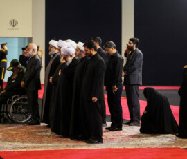 People react as they attend a farewell ceremony for Iran's late Supreme Leader Ayatollah Ali Khamenei, who was killed on February 28 during Israeli and U.S. airstrikes on Iran, for international delegates at the Imam Khomeini Grand Mosalla in Tehran, Iran, July 3, 2026. REUTERS/Mohammed Salem Foreign media in Iran operate under guidelines set by the Ministry of Culture and Islamic Guidance, which regulates press activity and permissions ISRAEL OUT. NO COMMERCIAL OR EDITORIAL SALES IN ISRAEL. NO ACCESS FOR ISRAELI MEDIA. NO USE BBC PERSIAN. NO USE VOA PERSIAN. NO USE MANOTO. NO USE IRAN INTERNATIONAL. NO USE RADIO FARDA. DIGITAL: NO USE BBC PERSIAN. NO USE VOA PERSIAN. NO USE MANOTO. NO USE IRAN INTERNATIONAL. NO USE RADIO FARDA.