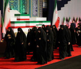 Women react near the coffins of Iran's late Supreme Leader Ayatollah Ali Khamenei and his family members, on the day international delegates participate in a farewell ceremony for Khamenei, who was killed on February 28 during Israeli and U.S. airstrikes on Iran, at the Imam Khomeini Grand Mosalla in Tehran, Iran July 3, 2026. REUTERS/Mohammed Salem Foreign media in Iran operate under guidelines set by the Ministry of Culture and Islamic Guidance, which regulates press activity and permissions ISRAEL OUT. NO COMMERCIAL OR EDITORIAL SALES IN ISRAEL. NO ACCESS FOR ISRAELI MEDIA. NO USE BBC PERSIAN. NO USE VOA PERSIAN. NO USE MANOTO. NO USE IRAN INTERNATIONAL. NO USE RADIO FARDA. DIGITAL: NO USE BBC PERSIAN. NO USE VOA PERSIAN. NO USE MANOTO. NO USE IRAN INTERNATIONAL. NO USE RADIO FARDA.