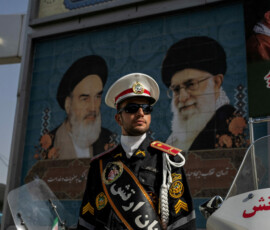 A police officer stands guard at the entrance of the Imam Khomeini Grand Mosalla, where a farewell ceremony for Supreme Leader Ayatollah Ali Khamenei, who was killed on February 28 in Israeli and U.S. airstrikes, takes place, in Tehran, Iran July 3, 2026. REUTERS/Alkis Konstantinidis Foreign media in Iran operate under guidelines set by the Ministry of Culture and Islamic Guidance, which regulates press activity and permissions ISRAEL OUT. NO COMMERCIAL OR EDITORIAL SALES IN ISRAEL. NO ACCESS FOR ISRAELI MEDIA. NO USE BBC PERSIAN. NO USE VOA PERSIAN. NO USE MANOTO. NO USE IRAN INTERNATIONAL. NO USE RADIO FARDA. DIGITAL: NO USE BBC PERSIAN. NO USE VOA PERSIAN. NO USE MANOTO. NO USE IRAN INTERNATIONAL. NO USE RADIO FARDA. TPX IMAGES OF THE DAY