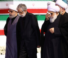 Father-in-law of Iran's Supreme Leader Mojtaba Khamenei, Gholamali Haddad Adel attends a farewell ceremony for Iran's late Supreme Leader Ayatollah Ali Khamenei, who was killed on February 28 during Israeli and U.S. airstrikes on Iran, for international delegates at the Imam Khomeini Grand Mosalla in Tehran, Iran July 3, 2026. Majid Asgaripour/WANA (West Asia News Agency) via REUTERS ATTENTION EDITORS - THIS PICTURE WAS PROVIDED BY A THIRD PARTY. ISRAEL OUT. NO COMMERCIAL OR EDITORIAL SALES IN ISRAEL. NO ACCESS FOR ISRAELI MEDIA. NO USE BBC PERSIAN. NO USE VOA PERSIAN. NO USE MANOTO. NO USE IRAN INTERNATIONAL. NO USE RADIO FARDA. DIGITAL: NO USE BBC PERSIAN. NO USE VOA PERSIAN. NO USE MANOTO. NO USE IRAN INTERNATIONAL. NO USE RADIO FARDA.