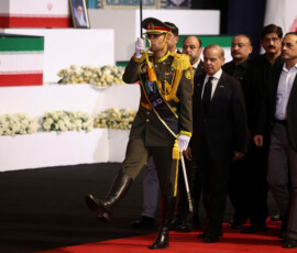 Pakistani Prime Minister Shehbaz Sharif attends a farewell ceremony for Iran's late Supreme Leader Ayatollah Ali Khamenei, who was killed on February 28 during Israeli and U.S. airstrikes on Iran, for international delegates at the Imam Khomeini Grand Mosalla in Tehran, Iran July 3, 2026. Majid Asgaripour/WANA (West Asia News Agency) via REUTERS ATTENTION EDITORS - THIS PICTURE WAS PROVIDED BY A THIRD PARTY. ISRAEL OUT. NO COMMERCIAL OR EDITORIAL SALES IN ISRAEL. NO ACCESS FOR ISRAELI MEDIA. NO USE BBC PERSIAN. NO USE VOA PERSIAN. NO USE MANOTO. NO USE IRAN INTERNATIONAL. NO USE RADIO FARDA. DIGITAL: NO USE BBC PERSIAN. NO USE VOA PERSIAN. NO USE MANOTO. NO USE IRAN INTERNATIONAL. NO USE RADIO FARDA.