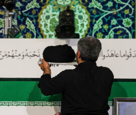 A man places a turban over the coffin of Iran's late Supreme Leader Ayatollah Ali Khamenei, who was killed on February 28 during Israeli and U.S. airstrikes on Iran, during a farewell ceremony for him at the Imam Khomeini Grand Mosalla in Tehran, Iran, July 3, 2026. REUTERS/Mohammed Salem Foreign media in Iran operate under guidelines set by the Ministry of Culture and Islamic Guidance, which regulates press activity and permissions ISRAEL OUT. NO COMMERCIAL OR EDITORIAL SALES IN ISRAEL. NO ACCESS FOR ISRAELI MEDIA. NO USE BBC PERSIAN. NO USE VOA PERSIAN. NO USE MANOTO. NO USE IRAN INTERNATIONAL. NO USE RADIO FARDA. DIGITAL: NO USE BBC PERSIAN. NO USE VOA PERSIAN. NO USE MANOTO. NO USE IRAN INTERNATIONAL. NO USE RADIO FARDA.