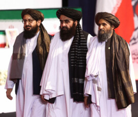 Afghanistan's Taliban Foreign Minister Amir Khan Muttaqi attends a farewell ceremony for Iran's late Supreme Leader Ayatollah Ali Khamenei, who was killed on February 28 during Israeli and U.S. airstrikes on Iran, for international delegates at the Imam Khomeini Grand Mosalla in Tehran, Iran July 3, 2026. Majid Asgaripour/WANA (West Asia News Agency) via REUTERS ATTENTION EDITORS - THIS PICTURE WAS PROVIDED BY A THIRD PARTY. ISRAEL OUT. NO COMMERCIAL OR EDITORIAL SALES IN ISRAEL. NO ACCESS FOR ISRAELI MEDIA. NO USE BBC PERSIAN. NO USE VOA PERSIAN. NO USE MANOTO. NO USE IRAN INTERNATIONAL. NO USE RADIO FARDA. DIGITAL: NO USE BBC PERSIAN. NO USE VOA PERSIAN. NO USE MANOTO. NO USE IRAN INTERNATIONAL. NO USE RADIO FARDA.