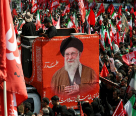 Mourners gather on the day of a funeral procession for Iran's late Supreme Leader Ayatollah Ali Khamenei, who was killed on February 28 in Israeli and U.S. airstrikes, in Tehran, Iran, July 6, 2026. REUTERS/Mohammed Salem