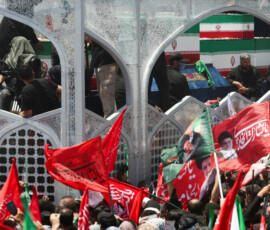 A vehicle carrying coffins of Iran's late Supreme Leader Ayatollah Ali Khamenei and his family members, makes its way as people attend a funeral procession for Khamenei, who was killed on February 28 in Israeli and U.S. airstrikes, in Tehran, Iran, July 6, 2026. Majid Asgaripour/WANA (West Asia News Agency) via REUTERS ATTENTION EDITORS - THIS PICTURE WAS PROVIDED BY A THIRD PARTY. ISRAEL OUT. NO COMMERCIAL OR EDITORIAL SALES IN ISRAEL. NO ACCESS FOR ISRAELI MEDIA. NO USE BBC PERSIAN. NO USE VOA PERSIAN. NO USE MANOTO. NO USE IRAN INTERNATIONAL. NO USE RADIO FARDA. DIGITAL: NO USE BBC PERSIAN. NO USE VOA PERSIAN. NO USE MANOTO. NO USE IRAN INTERNATIONAL. NO USE RADIO FARDA.
