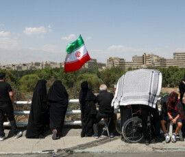 Mourners stand during a funeral procession for Iran's late Supreme Leader Ayatollah Ali Khamenei, who was killed on February 28 in Israeli and U.S. airstrikes, in Tehran, Iran, July 6, 2026. Majid Asgaripour/WANA (West Asia News Agency) via REUTERS ATTENTION EDITORS - THIS PICTURE WAS PROVIDED BY A THIRD PARTY. ISRAEL OUT. NO COMMERCIAL OR EDITORIAL SALES IN ISRAEL. NO ACCESS FOR ISRAELI MEDIA. NO USE BBC PERSIAN. NO USE VOA PERSIAN. NO USE MANOTO. NO USE IRAN INTERNATIONAL. NO USE RADIO FARDA. DIGITAL: NO USE BBC PERSIAN. NO USE VOA PERSIAN. NO USE MANOTO. NO USE IRAN INTERNATIONAL. NO USE RADIO FARDA.