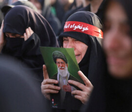 People attend a funeral procession for Iran's late Supreme Leader Ayatollah Ali Khamenei, who was killed on February 28 in Israeli and U.S. airstrikes, in Qom, Iran July 7, 2026. Mohammad Asadi/ISNA/via WANA (West Asia News Agency)via REUTERS ATTENTION EDITORS - THIS PICTURE WAS PROVIDED BY A THIRD PARTY ATTENTION EDITORS - THIS PICTURE WAS PROVIDED BY A THIRD PARTY. ISRAEL OUT. NO COMMERCIAL OR EDITORIAL SALES IN ISRAEL. NO ACCESS FOR ISRAELI MEDIA. NO USE BBC PERSIAN. NO USE VOA PERSIAN. NO USE MANOTO. NO USE IRAN INTERNATIONAL. NO USE RADIO FARDA. DIGITAL: NO USE BBC PERSIAN. NO USE VOA PERSIAN. NO USE MANOTO. NO USE IRAN INTERNATIONAL. NO USE RADIO FARDA. TPX IMAGES OF THE DAY