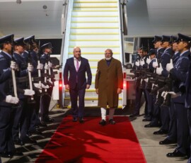 PM Modi has arrived in Auckland, marking the first visit by an Indian Prime Minister to New Zealand in 40 years
