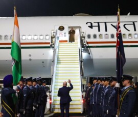 PM Modi has arrived in Auckland, marking the first visit by an Indian Prime Minister to New Zealand in 40 years