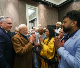 PM Modi was warmly welcomed by the Indian community in Auckland