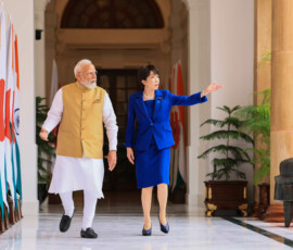 Glimpses of Prime Minister Narendra Modi and Japanese Prime Minister Sanae Takaichi at Hyderabad House, where the two leaders held wide-ranging discussions during the 16th India-Japan Annual Summit