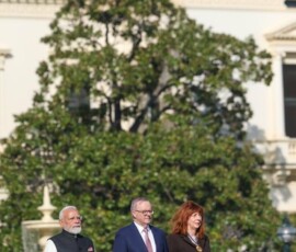 Prime Minister Narendra Modi received a ceremonial welcome at Government House, Victoria, in the presence of Prime Minister Anthony Albanese and Governor of Victoria, Professor Margaret Gardner AC